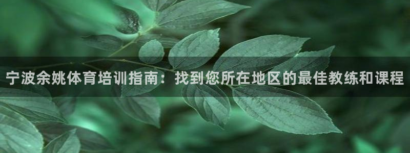极悦官方网站app下载：宁波余姚体育培训指南：找到您