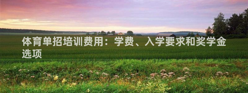 极悦平台安全吗：体育单招培训费用：学费、入学要求和奖